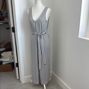 Vineyard Vines Black and White Wrap Maxi Dress